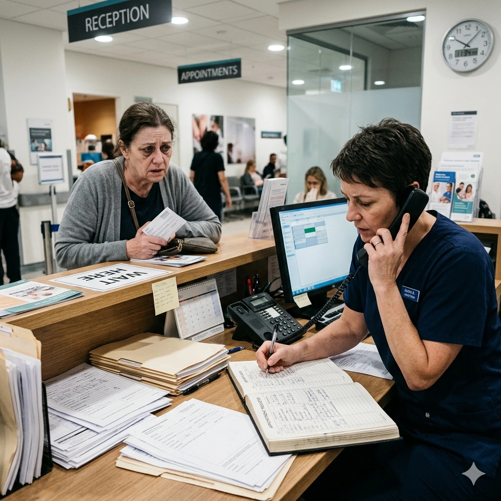 Patient scheduling appointment by phone