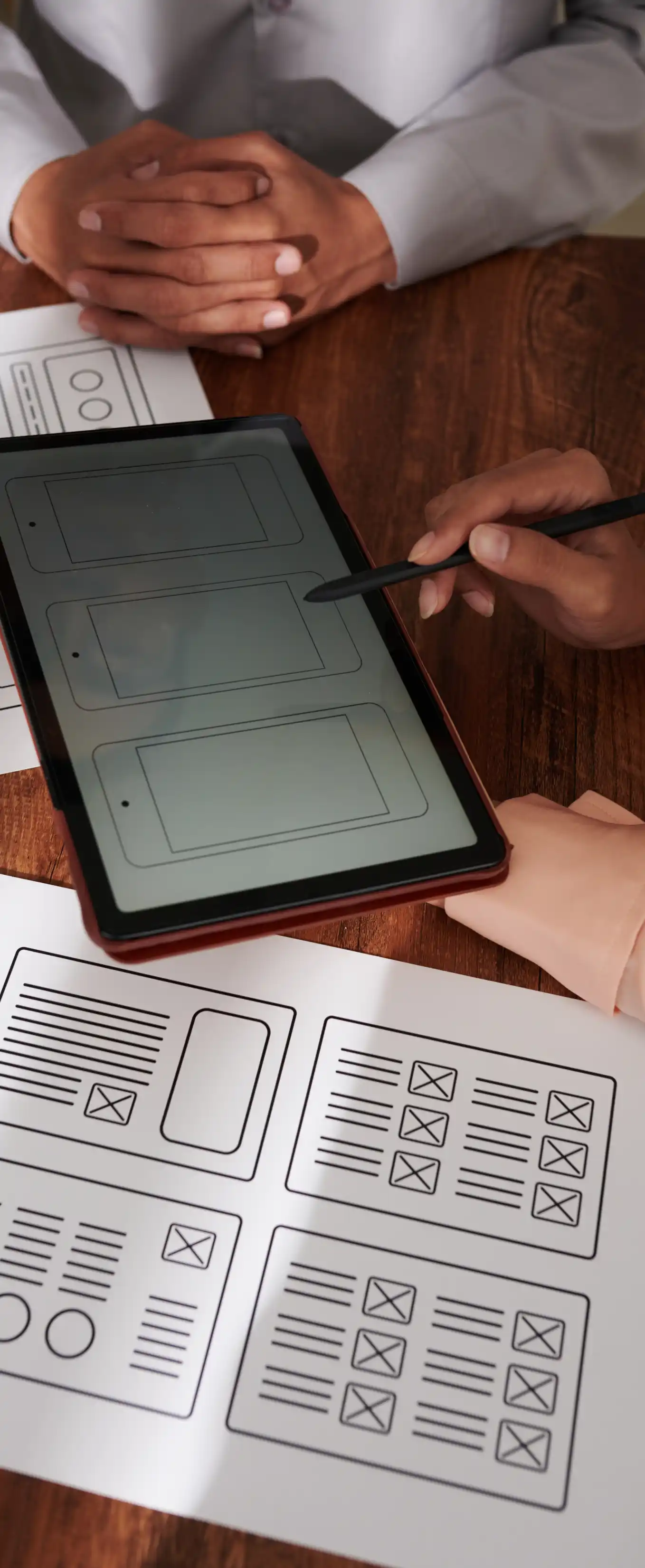 UI/UX design and interface planning